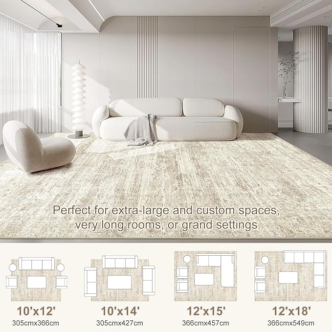 UERMEI 10x12 Area Rug Living Room Rugs - Image 3