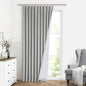 Vision Home Light Gray Pinch Pleated Full Blackout Curtains Linen Blended 60" by VisionHome