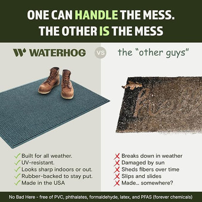 WaterHog Squares Front Door Mat Indoor Outdoor Entrance, All-Weather Mats | - Image 5