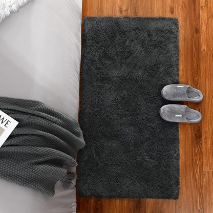 Chicrug Soft Runner Rug for Bedroom Living Room Plush Fluffy Rugs 2x4 | Shag - Image 2