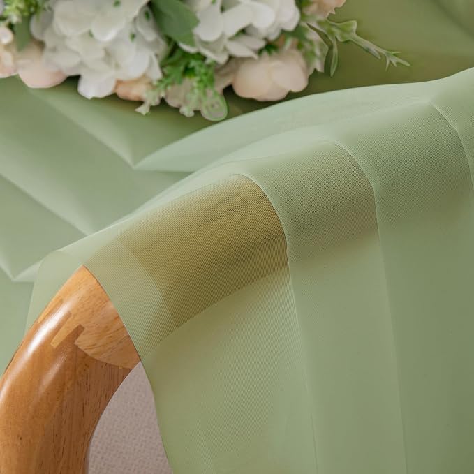 Chyhomenyc Sheer Valances for Windows 2 Pack, Small Window Curtains for Living - Image 3