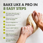 Let’s Bake Bread Organic Baguette Baking Mix - Crusty Artisan French Bread at Home - USDA Organic, Non-GMO, No Additives, Easy Home Baking, Parisian Bakery-Style Loaf - 17.64 oz (1 Pack)
