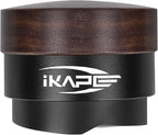 IKAPE 53MM Coffee Distributor, New Wooden Handle Design, Gravity Adaptive Espresso Distributor Fits All 54MM Espresso Portafilter, Compatible with 54MM Breville Bottomless Portafilter