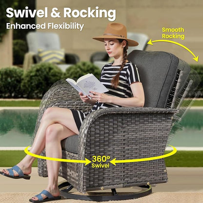 ovios 8-Piece Patio Furniture Set, Outdoor Wicker Sofa - Image 2