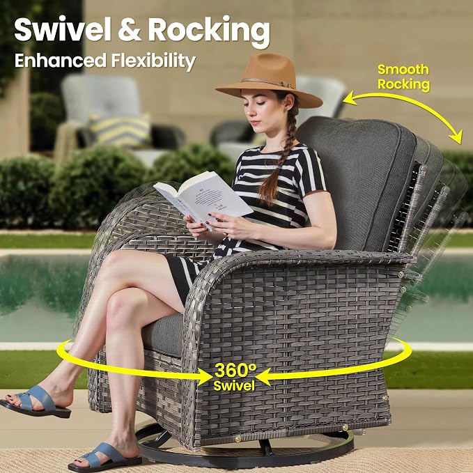 ovios 5-Piece Patio Furniture Set, Outdoor Wicker Sofa - Image 2