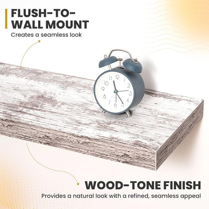 Acovy 48 Inch Floating Shelves, 9.3" Deep Floating Shelf Wall Mounted, Rustic - Image 5