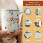 Maison d' Hermine Coffee Mug with Handles Fine Bone China Mugs Pack of One Tea Cups for Hot Beverages Cappuccino Latte Home Restaurant Office Perfect for Gift (Colmar - Blue, 15 Ounce)