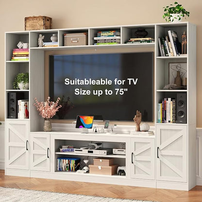 103" TV Stand for TVs up to 75", Wall Unit Multifunctional Entertainment Center - Image 5