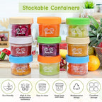 40 Pcs Glass Food Containers 4 OZ, Leak-Proof Reusable Storage Jars with Lids, Dishwasher Safe for Infant & Baby Food