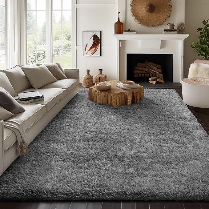 Ophanie 7x10 Area Rugs for Living Room, Upgrade Non-Slip Fluffy Soft Large Shag - Image 6