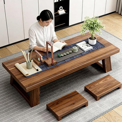 JHDXL Solid Wood Japanese Tea Table, - Image 5