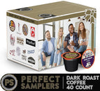 Perfect Samplers Dark Roast Coffee Pod Variety Pack - Pack for Keurig K Cups Coffee Makers, Bold 40 Count