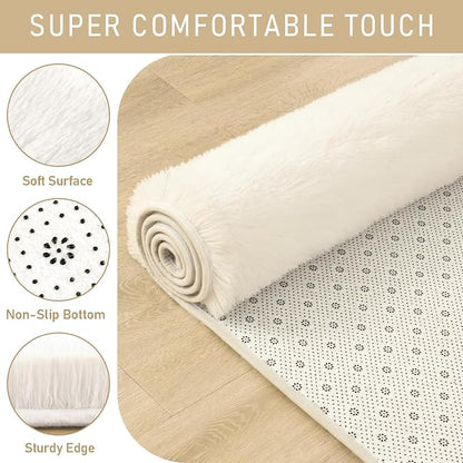 LOCHAS Area Rugs 9x12 Fluffy Living Room Carpets - Image 7