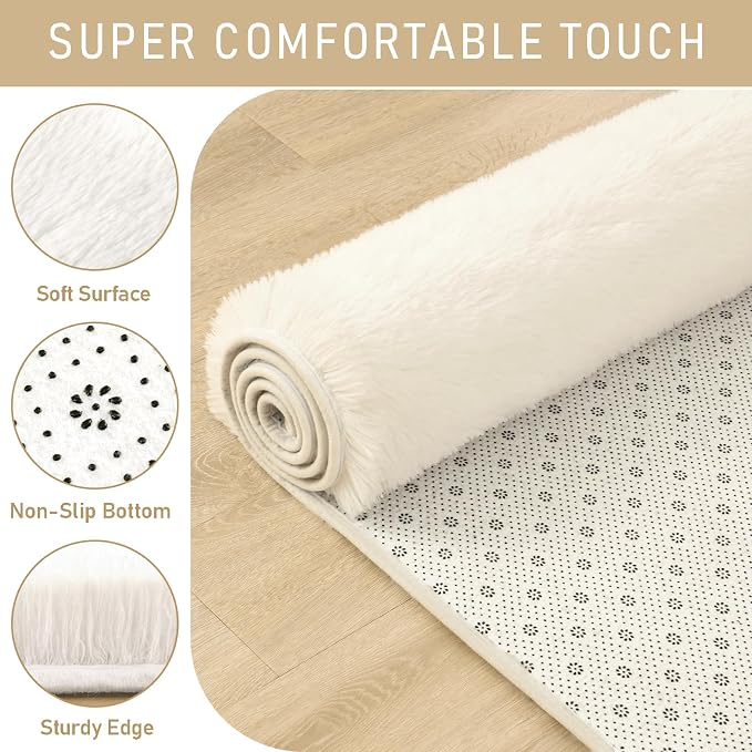 LOCHAS 8x10 Area Rugs Fluffy Living Room Carpets - Image 6