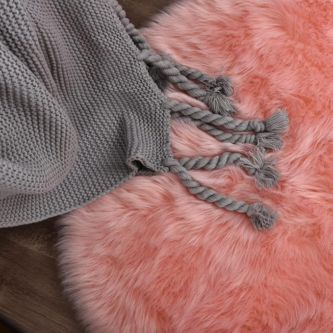 ORINOVA Pink Area Rugs 8x10 Shag Large Washable Rugs - Image 8