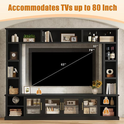 Merax 95" Entertainment Center for TVs up to 80", All-in-One TV Stand - Image 6