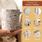 Maison d' Hermine Coffee Mug with Handles Fine Bone China Mugs Pack of One Tea Cups for Hot Beverages Cappuccino Latte Home Restaurant Office Perfect for Gift (Pretty Autumn - Pretty Mono, 12 Ounce)