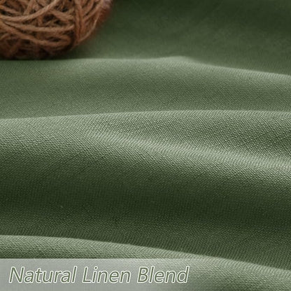 Olive Green 100% Blackout Curtains 84 Inch Length 2 Panels Set - Image 3