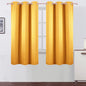 Yellow Blackout Curtains 34 x 63 Inch Length/Set of 2 Curtain Panels/Thermal by Lemomo