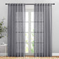 NICETOWN Sheer Curtains 84 inches Long Linen Look by NICETOWN