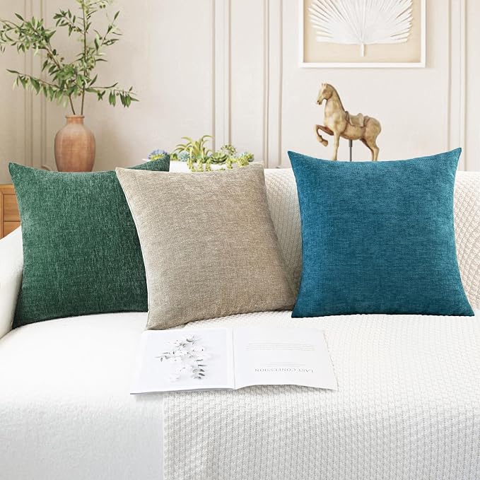 CaliTime Decorative Couch Throw Pillow Covers 22 X 22 Inches Light Taupe | Pack - Image 5