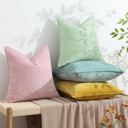 decorUhome Summer Couch Throw Pillow Covers 18x18 Set of 2, Decorative Soft - Image 5