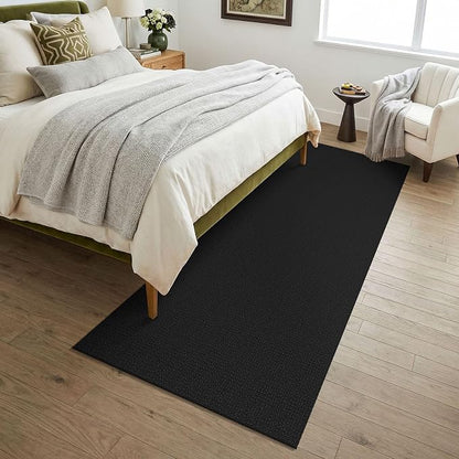 KOZYFLY Black 3x7 Washable Kitchen Runner Rug, Non Slip Wide Runners - Image 8