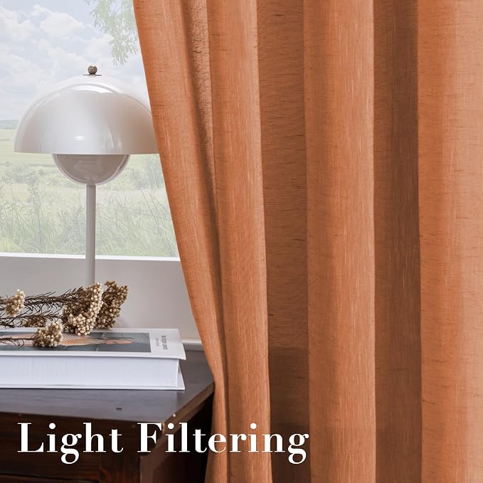 H.VERSAILTEX Linen Curtains Natural Linen Blended Curtain Panels - Image 5
