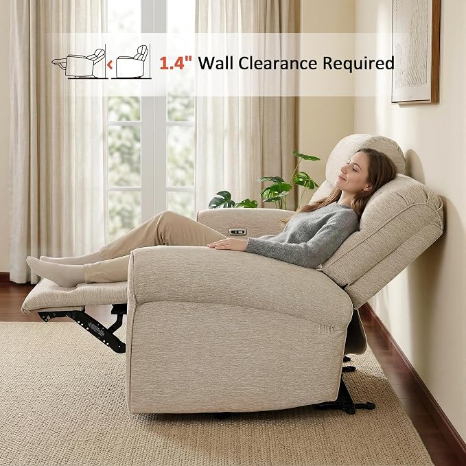 MCombo 78.3" Wall Hugger Power Loveseat Recliner Sofa - Image 4