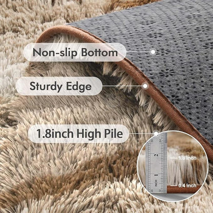 7x10 Ft Extra Large Shag Rugs for Living Room, Tie Dyed Ultra Soft Fluffy Furry - Image 5