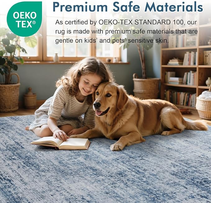 6x9 Ft Large Area Rugs for Living Room, Soft Non-Slip Washable Rugs Modern - Image 6