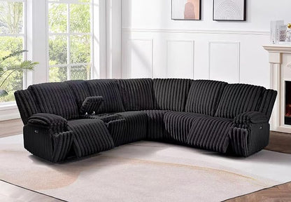 First of a Kind Pelle Collection Power Reclining Sectional Sofa by FirstofaKind