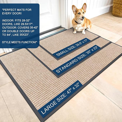 OLANLY Front Door Mat 40x32, Waterproof Heavy-Duty Indoor Outdoor Doormat | - Image 2