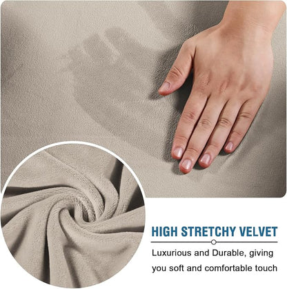 H.VERSAILTEX High Stretch Sofa Slipcover 4 Piece Cover Velvet Furniture - Image 5
