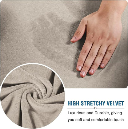 H.VERSAILTEX Rich Velvet Stretch 2 Piece Cover Chair Slipcover Sofa Cover - Image 5