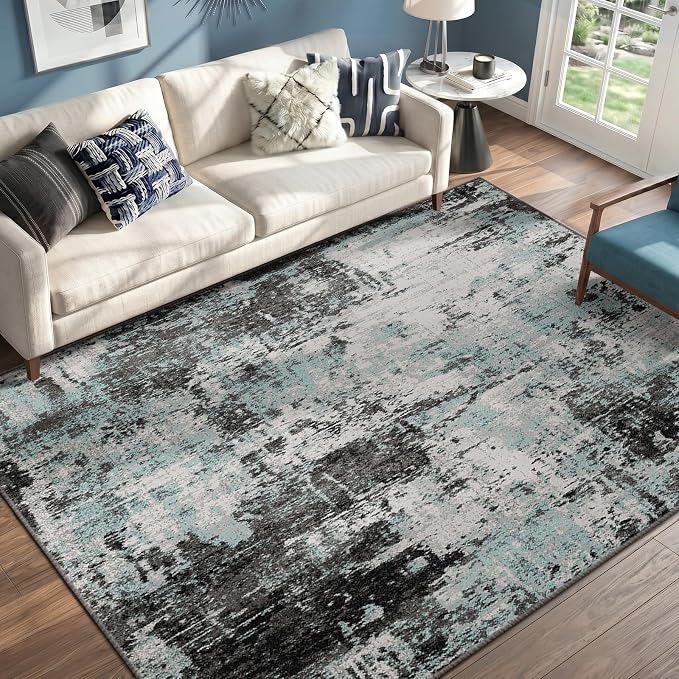 RELEANY Washable 6'x9' Abstract Area Rug by RELEANY
