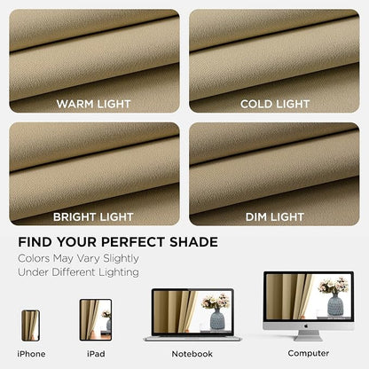 Joydeco Long Blackout Curtains for Bedroom & Living Room 120 Inch 2 Panels | - Image 8