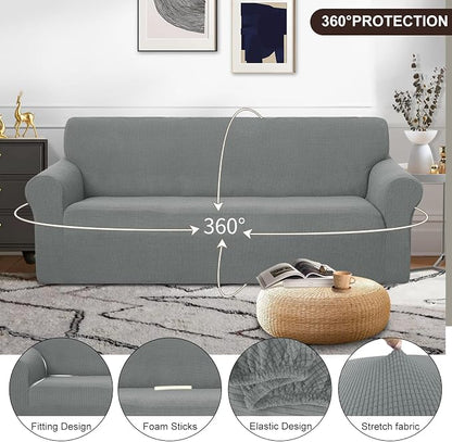 U-NICE HOME Oversized Stretch Couch Cover Slipcover, 1-Piece Sofa cover - Image 3