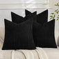 Set of 4 Soft Textured Decorative Throw Pillow Covers 18x18 Inch Cozy Farmhouse by Cozoomy