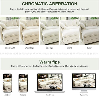 146" Cloud Couch Sectional, U Shaped Modular Sectional Sofa, 4-Seat Deep Seat - Image 7