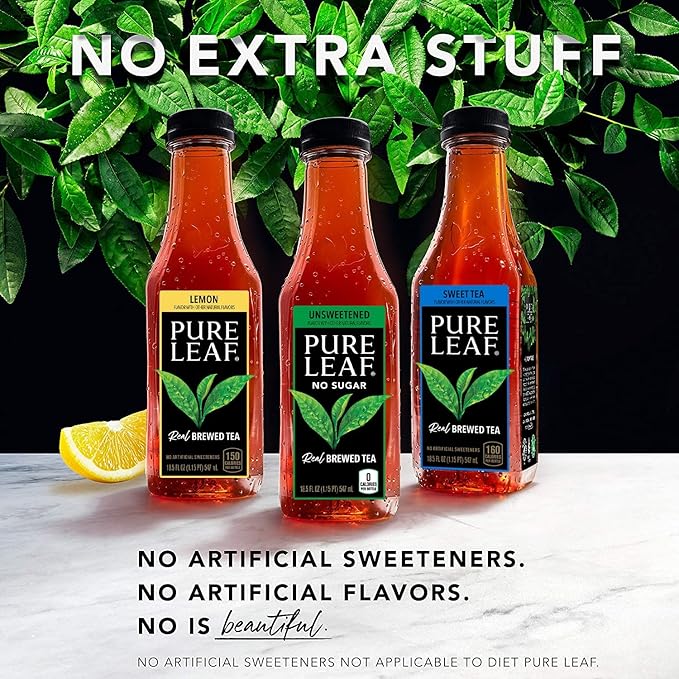 Pure Leaf Iced Tea, Blackberry, 18.5 Fl Oz Bottles (Pack of 12)