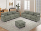 HAOMARKETS Corduroy Sofa Set, Upholstered Ottoman, Modern Loveseat and 3-Seater by HAOMARKETS