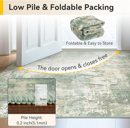 RELEANY Washable 9'x12' Abstract Area Rug - Image 8