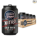 High Brew Coffee, Nitro Black, Cold Brew Coffee, Sugar Free, Dairy Free, 10 Fl Oz, Ready-To-Drink (Pack of 12)