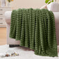BEDELITE 3D Ribbed Jacquard Moss Fleece Throw Blanket by BEDELITE