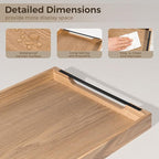 Axeman Wooden Serving Tray with Metal Handles|Ottoman Tray for Breakfast, Bed, Couch|17x13in Ash Wood Coffee Table Trays|Food Drinks Decorative Storage Boards for Ottoman Kitchen, Natural