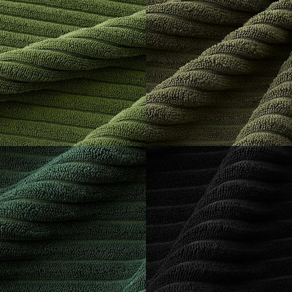 MIULEE Soft Corduroy Decorative Throw Pillow Covers Neutral Green 18x18 | Set - Image 6