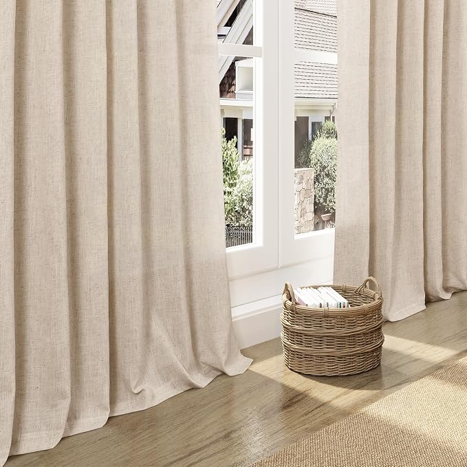 Grey Flax Linen Curtains 72 Inches Long - Image 5