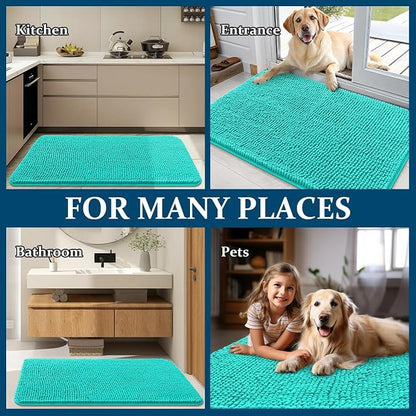 OLANLY Dog Door Mat for Muddy Paws 59x24, Super Absorbent Chenille Mud Mat | - Image 8