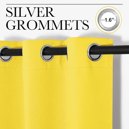 NICETOWN Window Curtain Panels, Thermal Insulated Solid Grommet Draperies/Drapes - Image 3